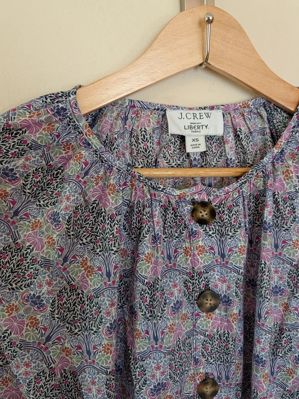 J Crew Liberty Print Floral Button-Front Dress